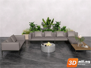 Outdoor Sofa Skp Files